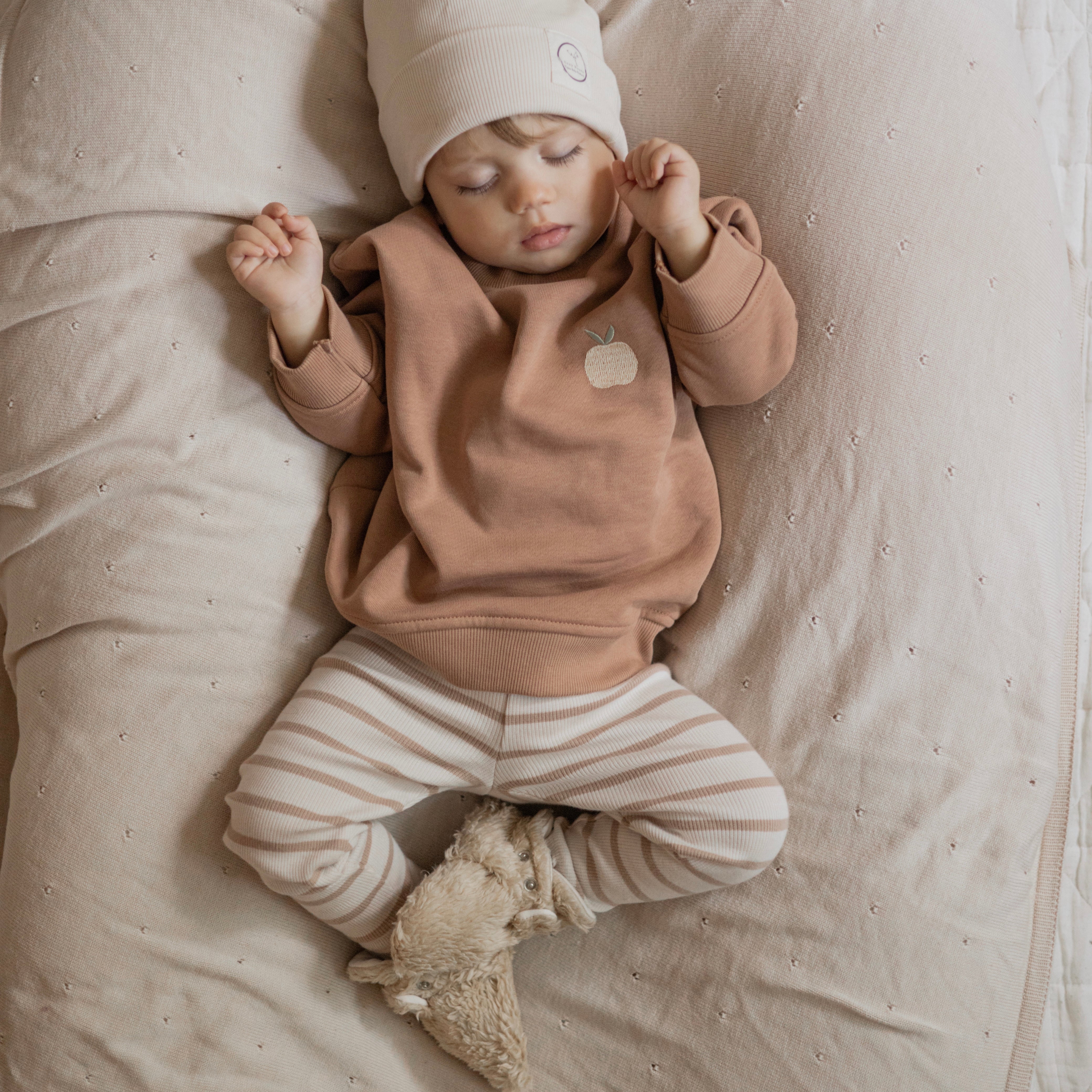 Organic Teddy Booties - Cream