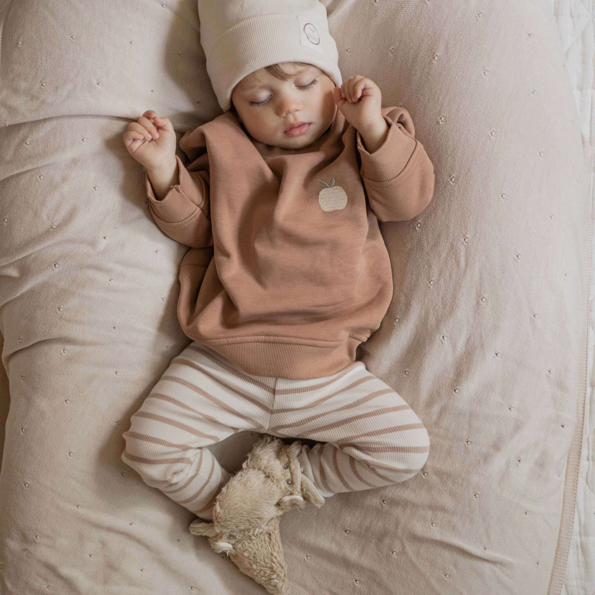 Organic Teddy Booties - Cream - SALE