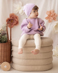 Organic Oversize Knit Pulli - Lavender