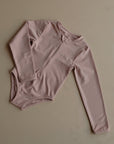 Sustainable UV Longsleeved Bathing Suit - Dusty Rose (UV STANDARD 801)
