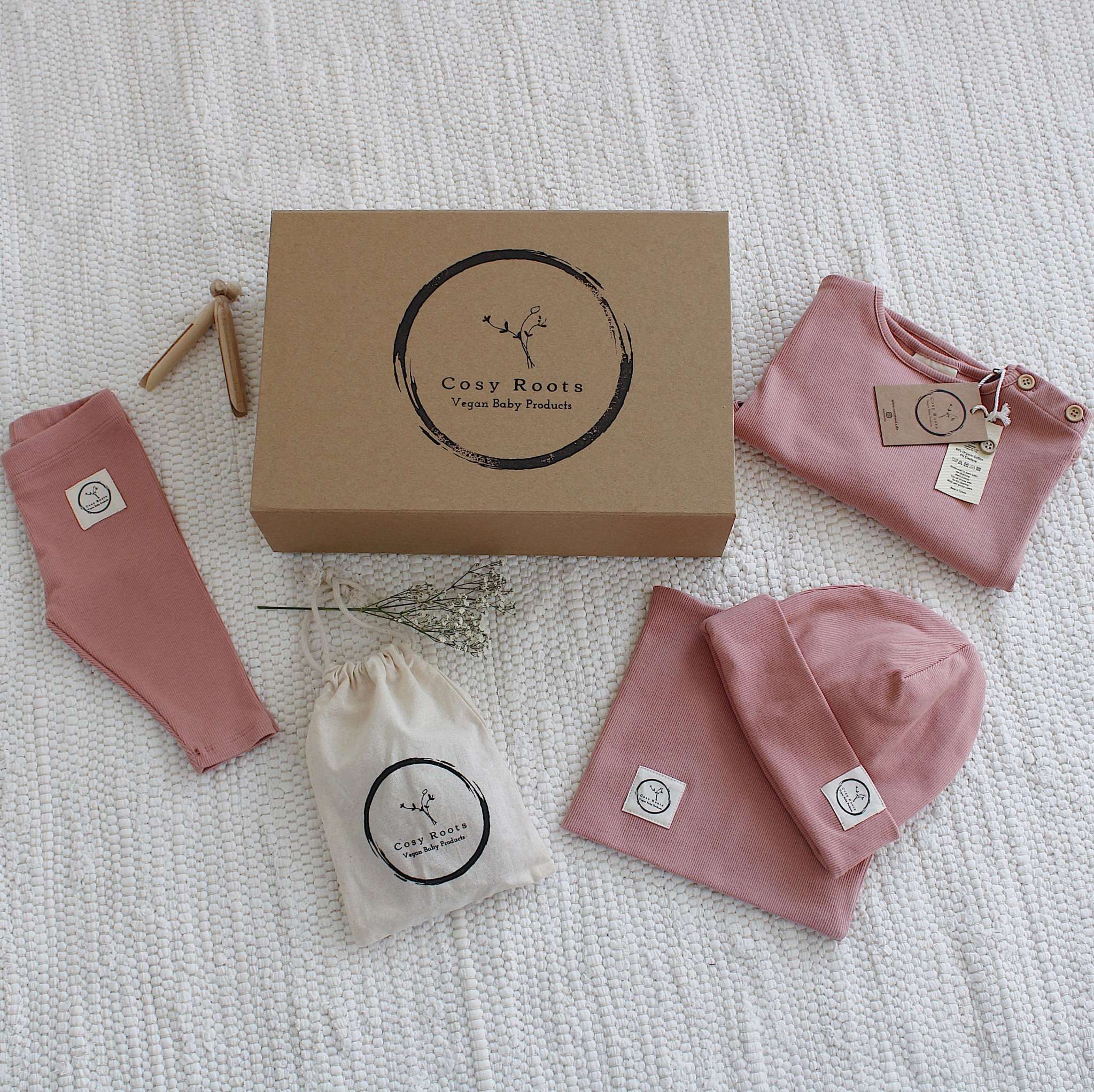 Large Gift Set - Rib Dusty Rose