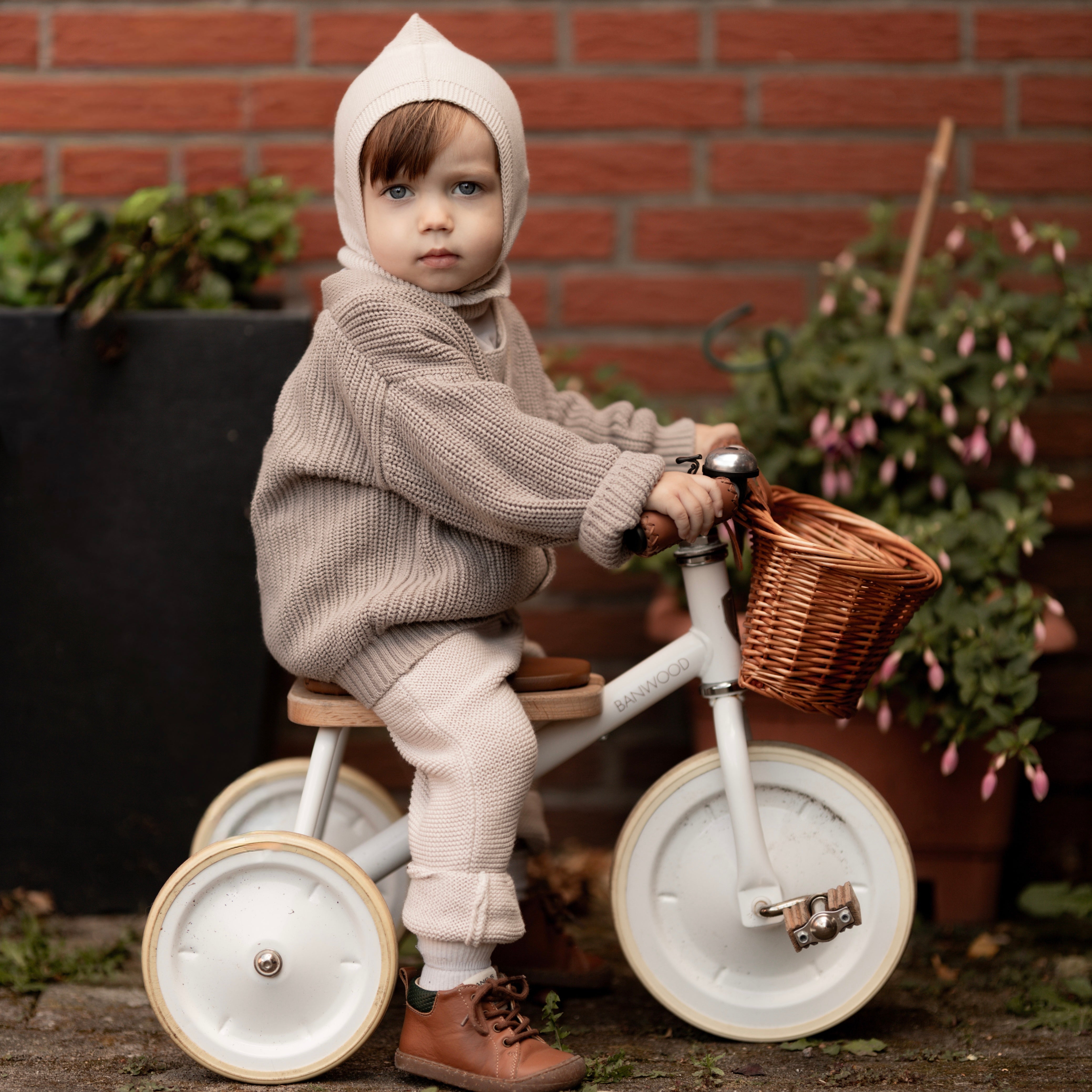 Organic Knit Balaclava - Sand