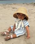 Organic Terry Onesie - Blue Striped
