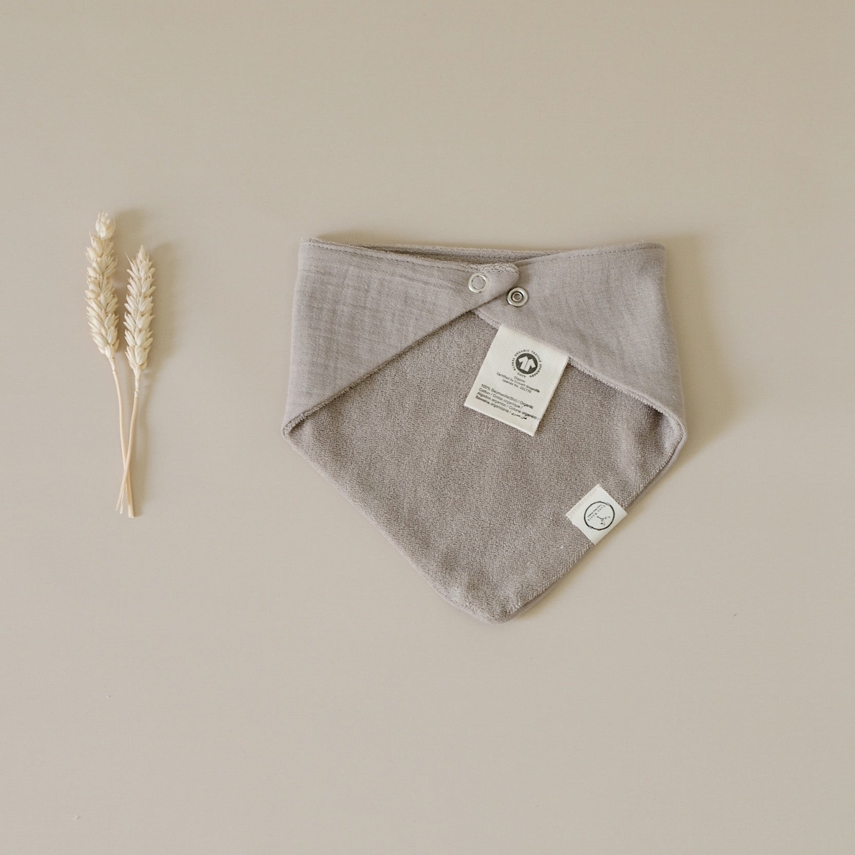 Organic Muslin Bibs - Dusty Rose/Caramel