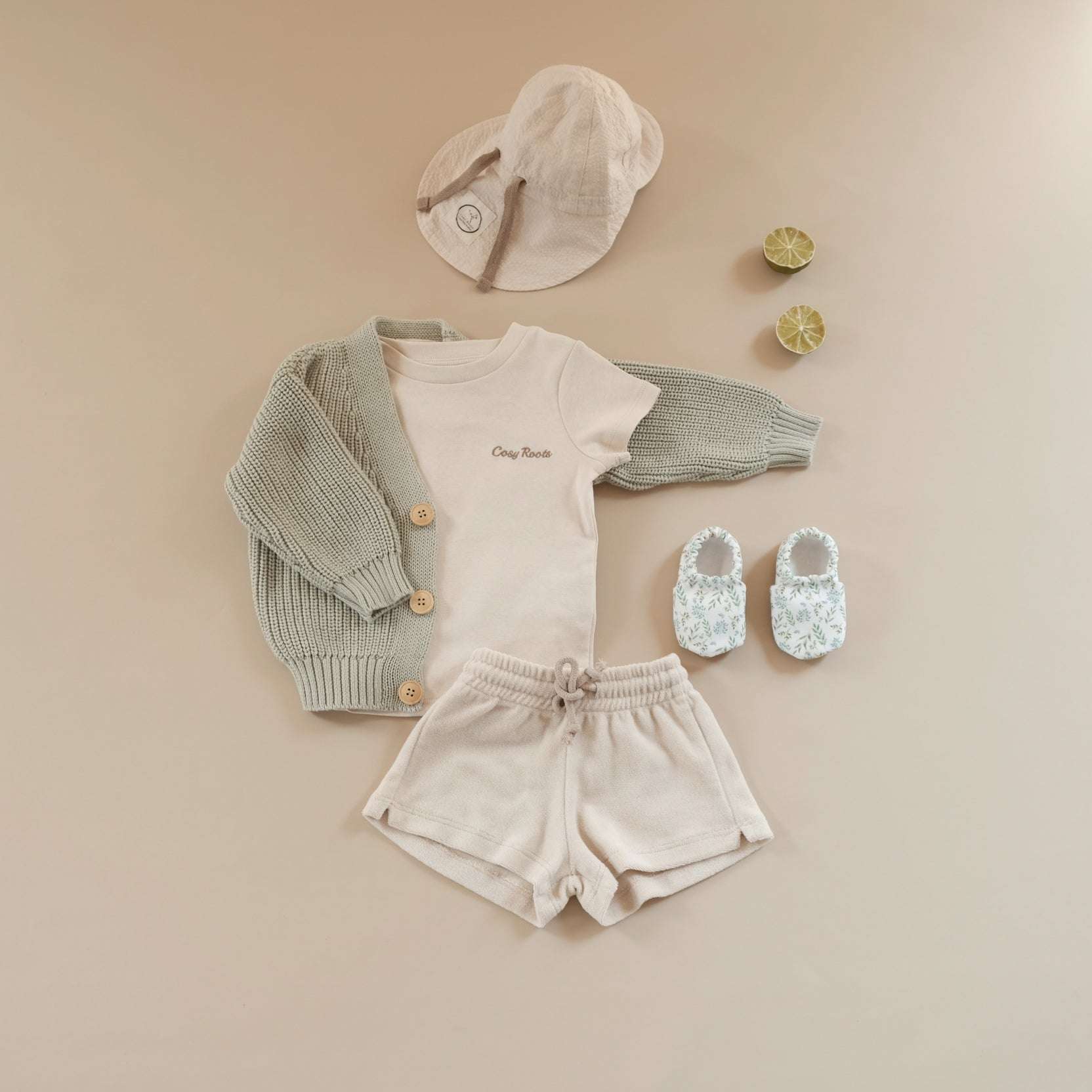Organic Knit Cardigan - Seagrass