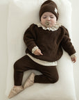 Organic Knit Leggings - Chocolate Brown