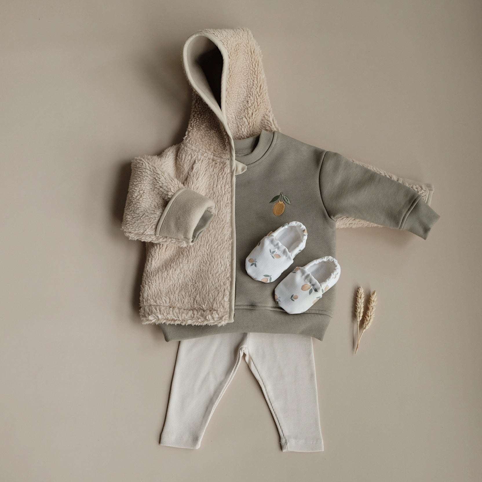 Organic Teddy Jacket - Cream - SALE