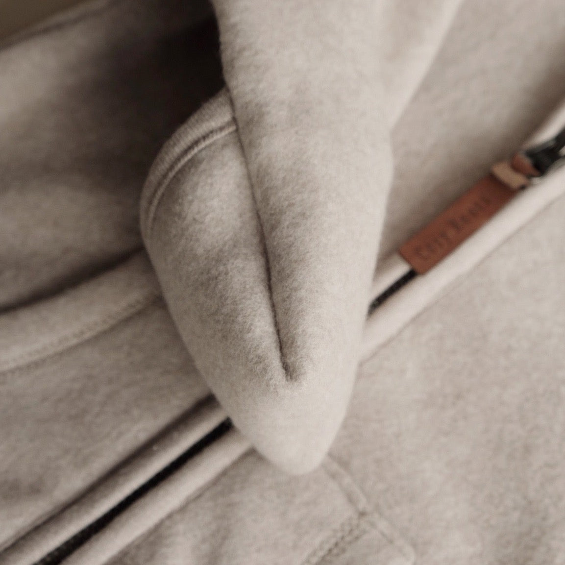 Organic Fleece Jacket - Taupe Melange