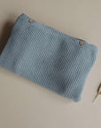 Organic Oversize Knit Sweater - MUM - Dusty Blue