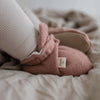 Organic Fleece Booties - Dusty Rose Melange