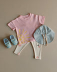 Organic Sun Hat - Blue Striped - UPF50+