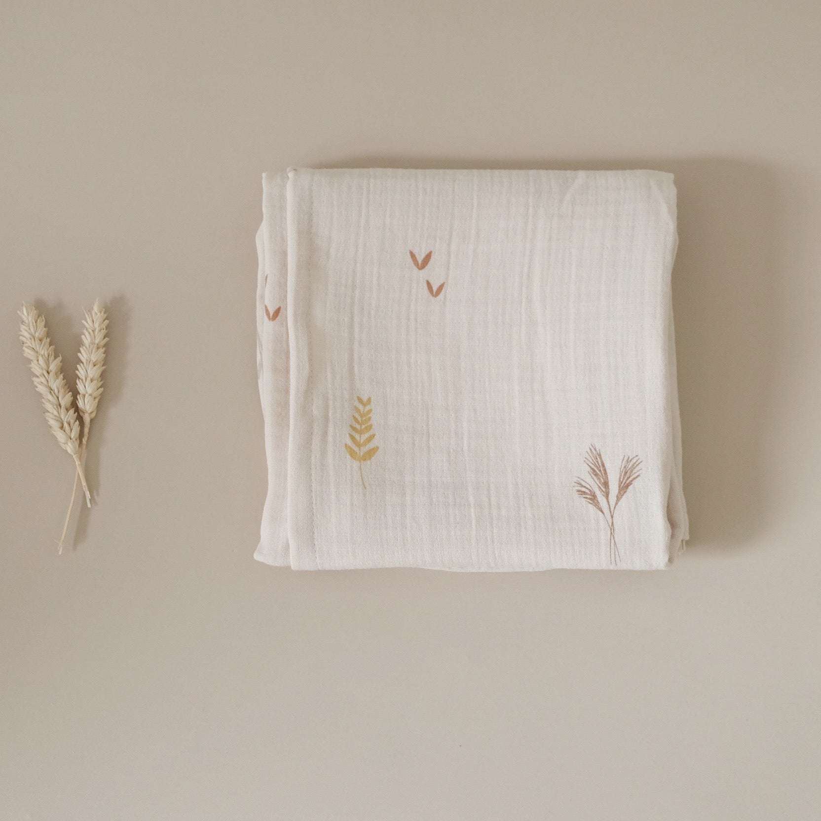 Organic Muslin Swaddle Set - Wildflowers/Dusty Rose - SALE
