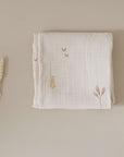 Organic Muslin Swaddle Set - Wildflowers/Dusty Rose - SALE