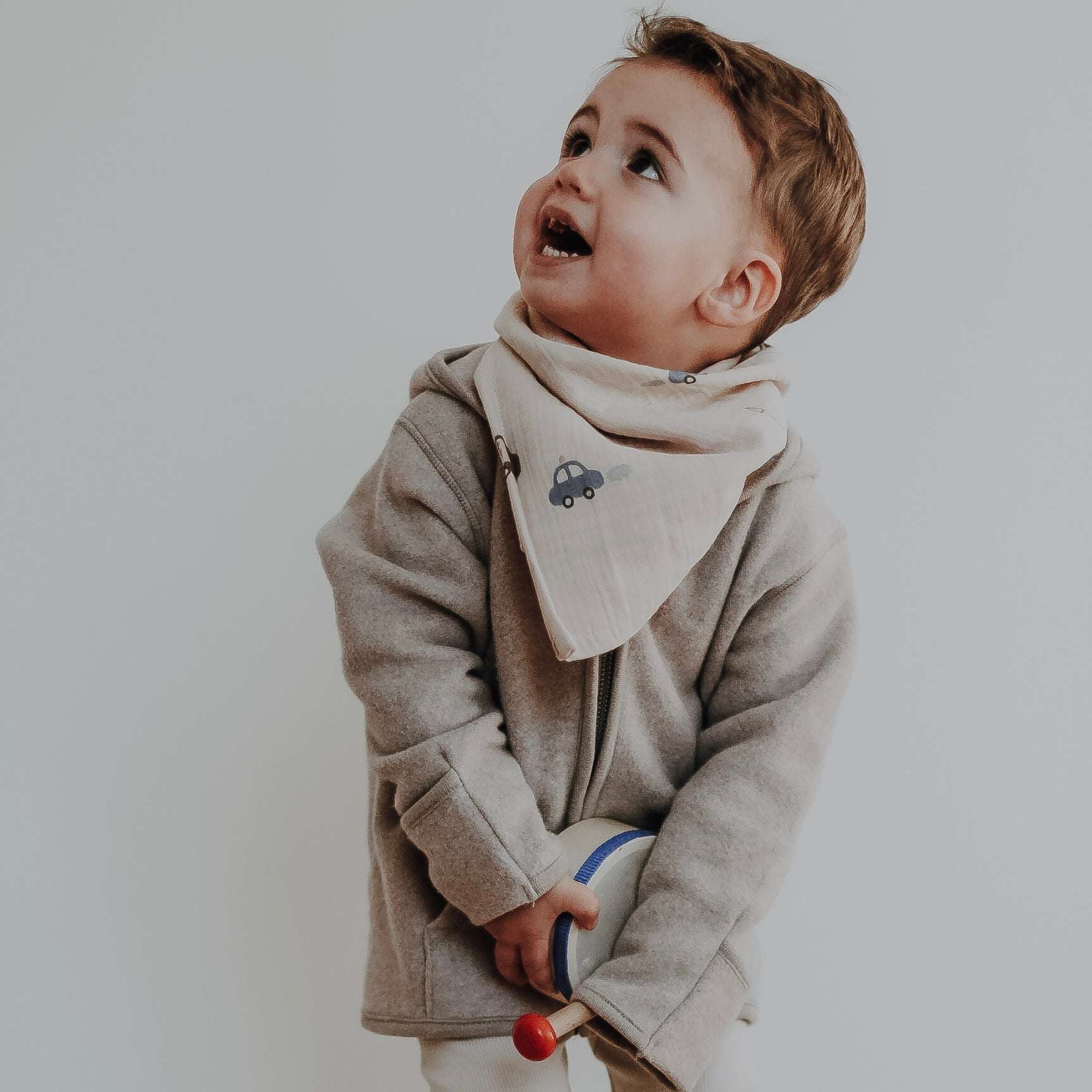 Organic Fleece Jacket - Taupe Melange