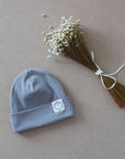Organic Rib SET Beanie & Scarf - Grey