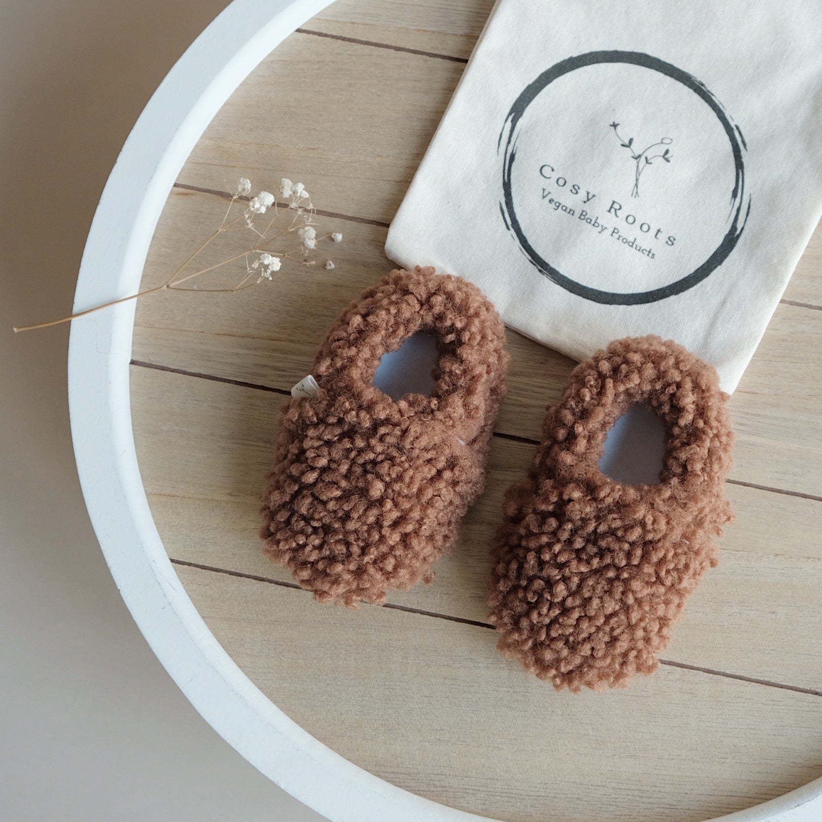 Vegan Shoes - Isii_bla X Cosy Roots - Teddy Shoes - Chocolate