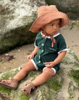 Organic Terry Onesie - Vintage Green
