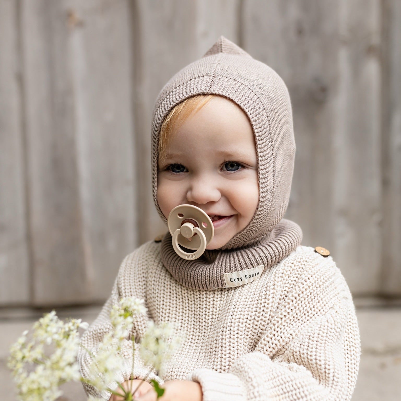 Organic Knit Balaclava - Caramel
