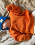 GOTS Organic Oversize Knit Pulli - Pumpkin Orange
