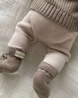 Organic Knit Booties - Caramel