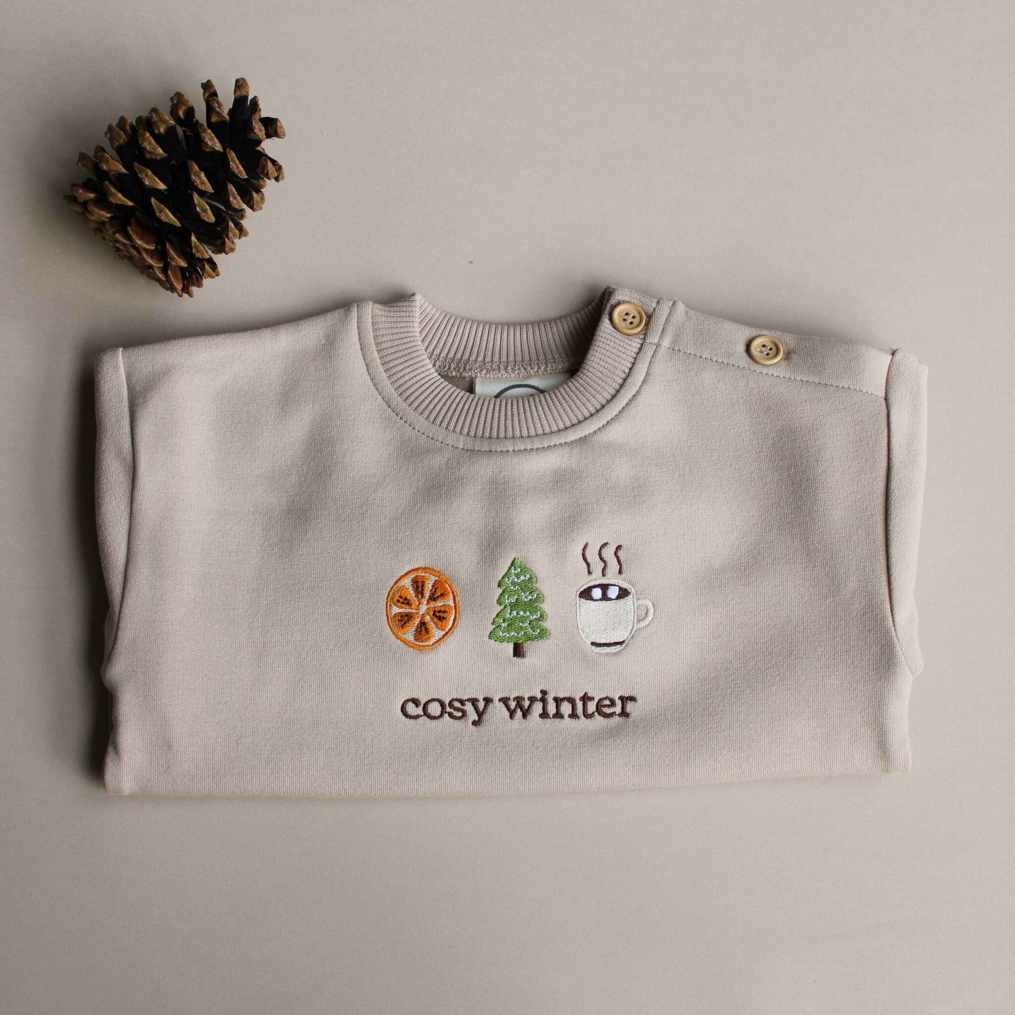 Family Sweatshirt - Oatmilk - Cosy Winter - SALE