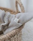Organic Fleece Booties - Taupe Melange