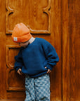 GOTS Organic Oversize Knit Pulli - Blueberry Blue