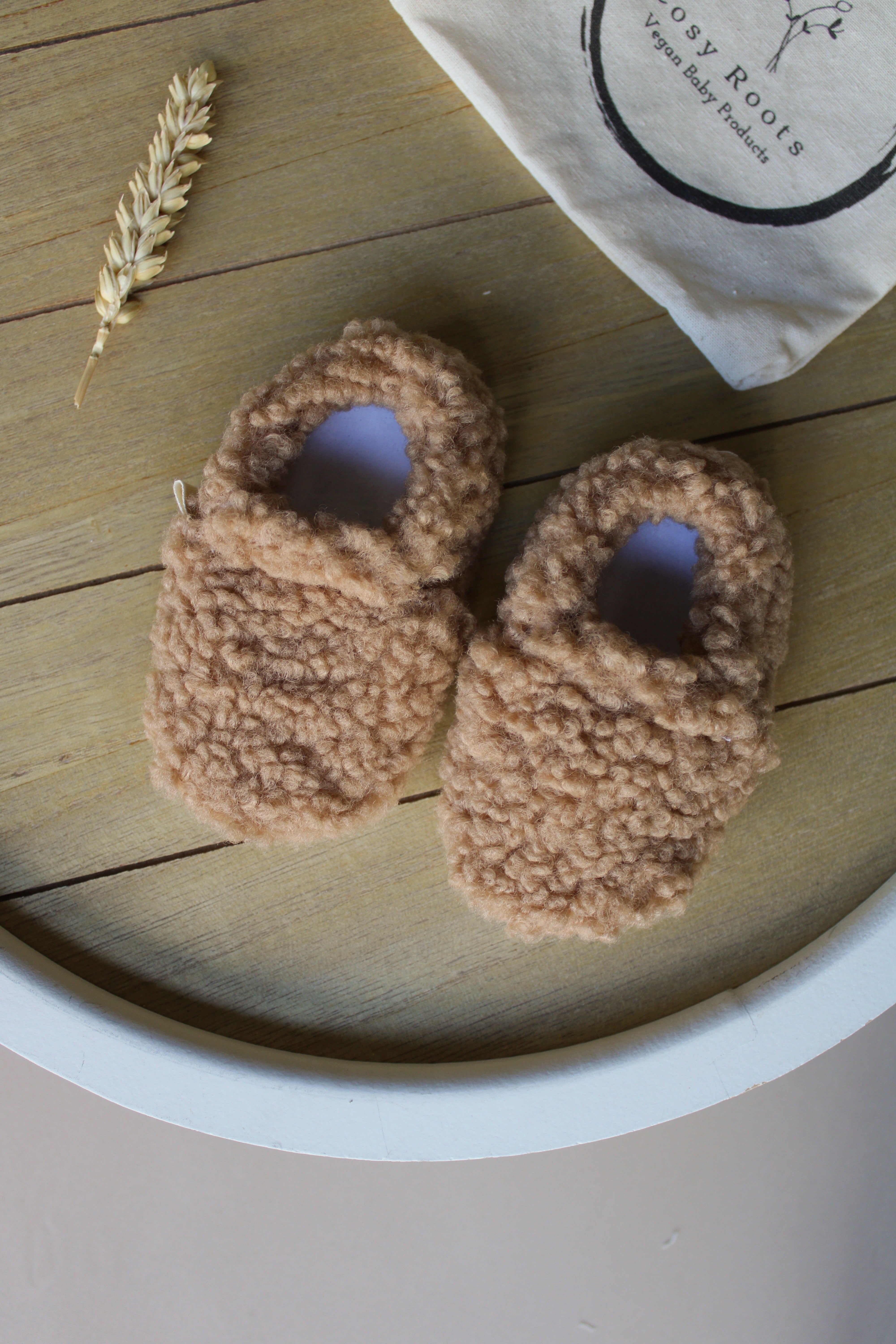 Vegan Shoes -Cosy Roots - Teddy Shoes - Caramel