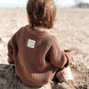 Organic Knit Cardigan - Walnut- S A L E