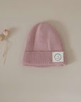 Organic Knit Beanie - Dusty Rose