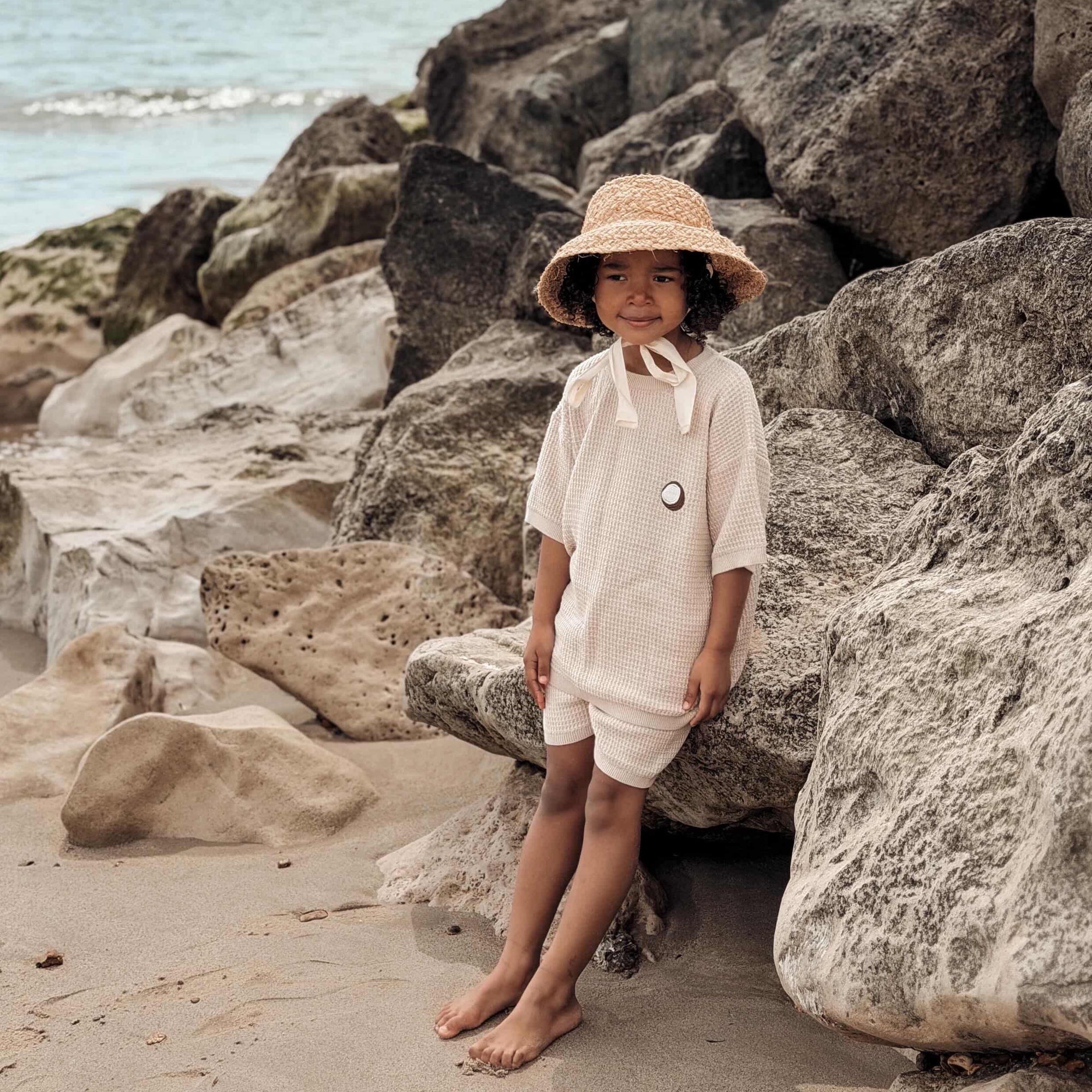 Organic Coconut Summer Knit Shirt - Sand