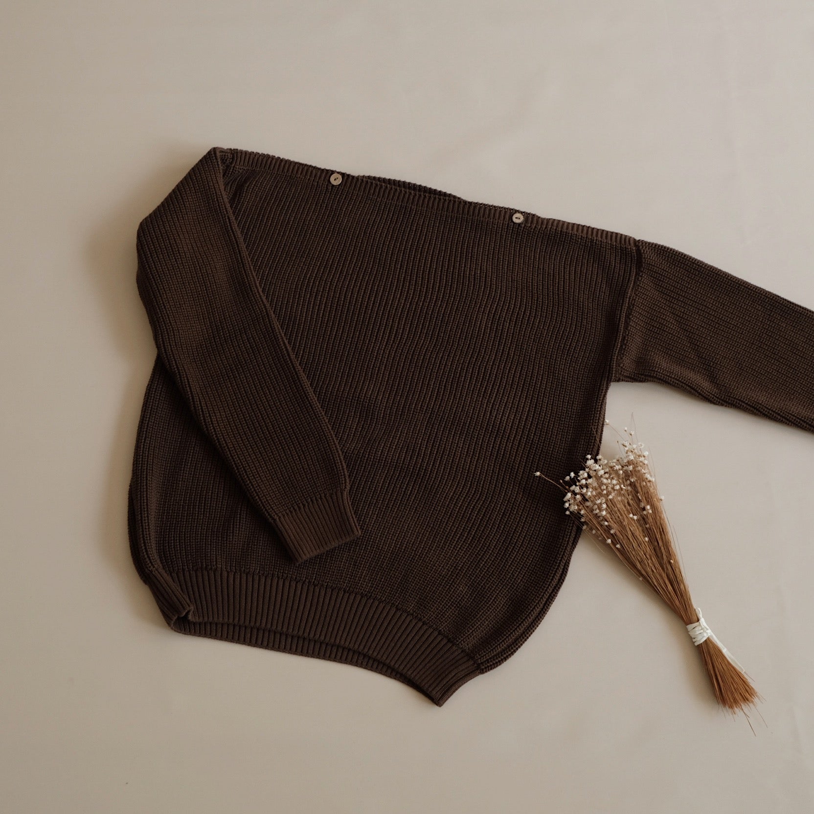 Organic Knit Pulli - MUM - Chocolate - REGULAR FIT