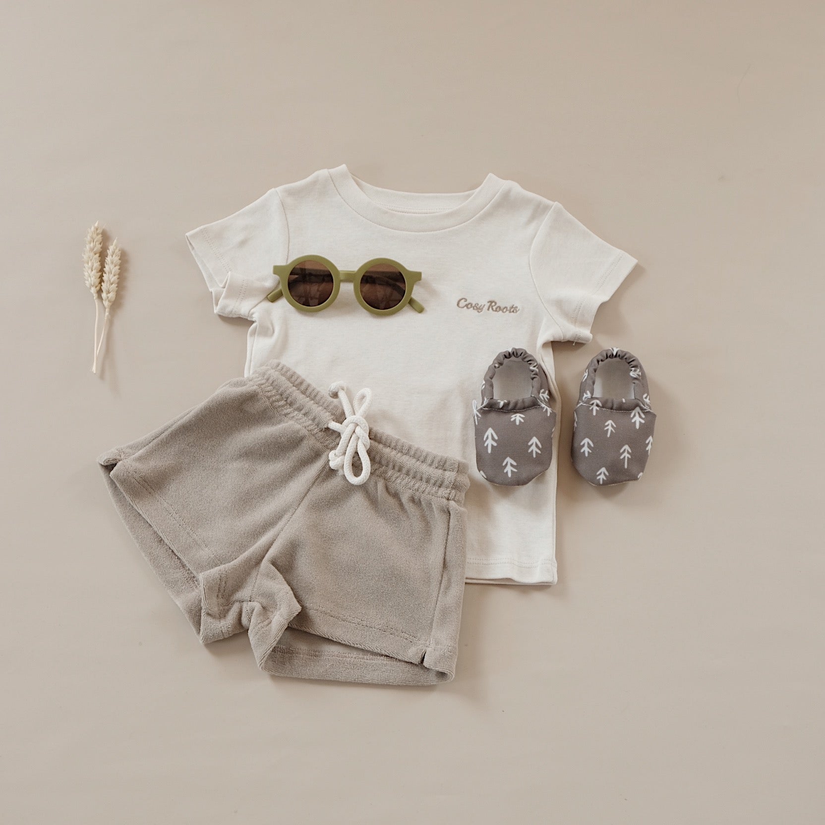 Organic Terry Shorts - Caramel