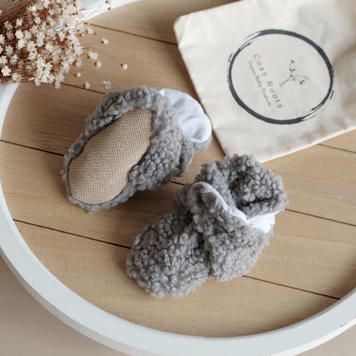 Teddy Booties - Grey