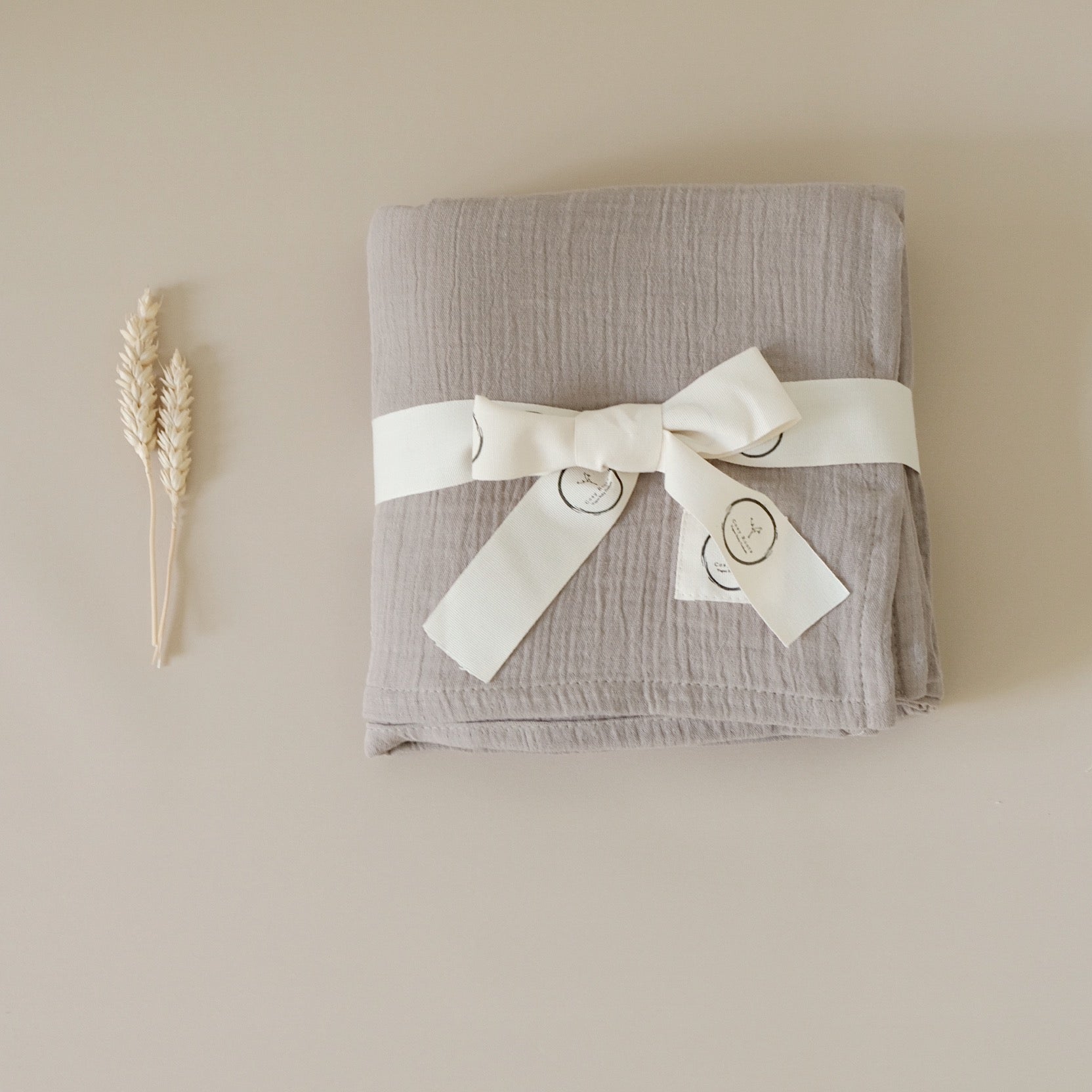 Organic Muslin Swaddle - Caramel - 120x120cm