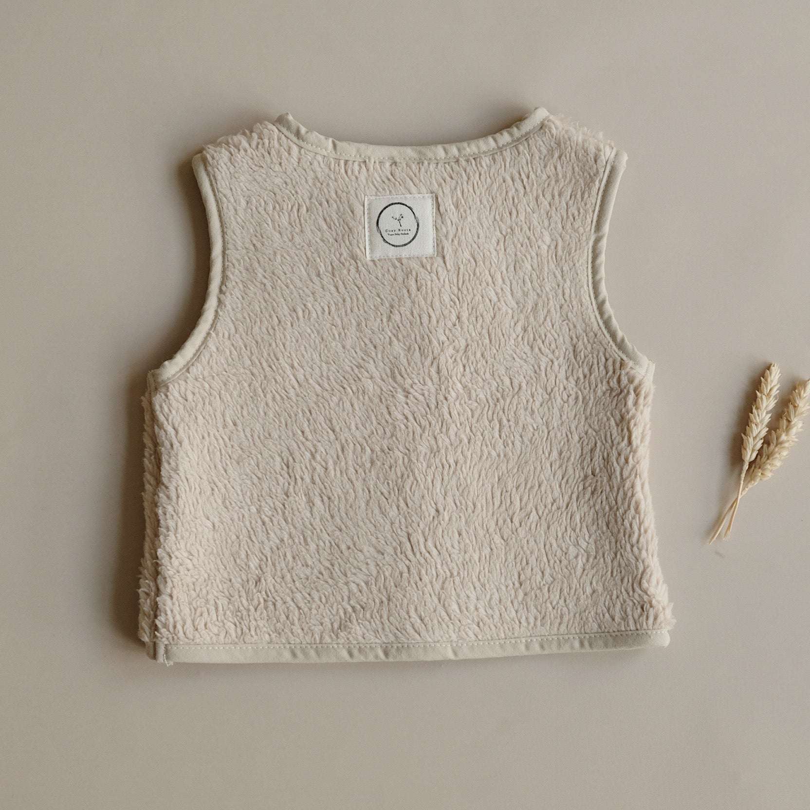 Organic Teddy Vest - Cream - SALE