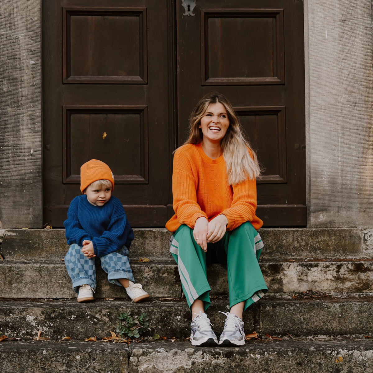 GOTS Organic Mum Knit Pulli - Pumpkin Orange