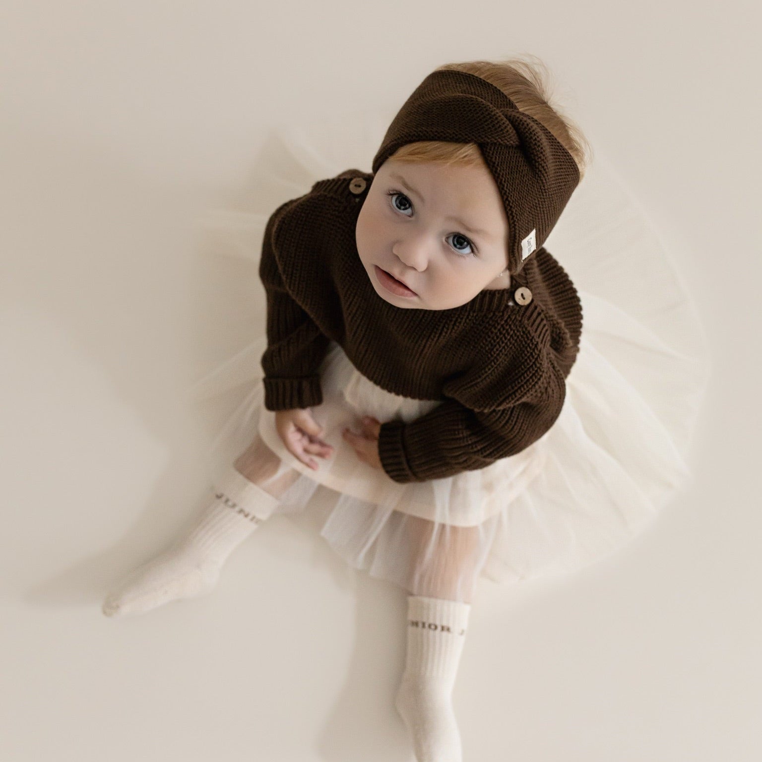 Organic Knit Headband - Chocolate Brown