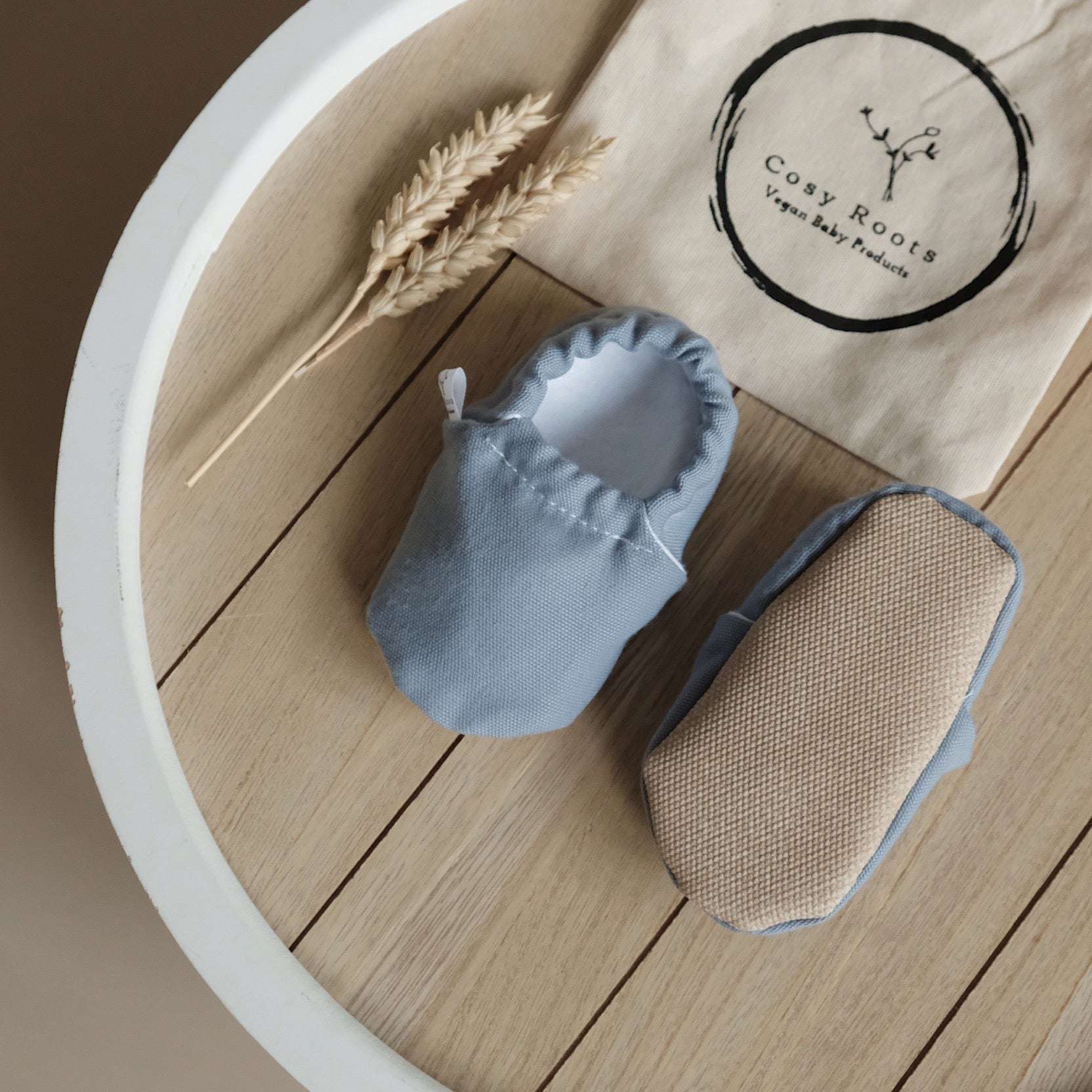 Vegan Shoes - Dusty Blue - Earth Collection – Cosy Roots GmbH