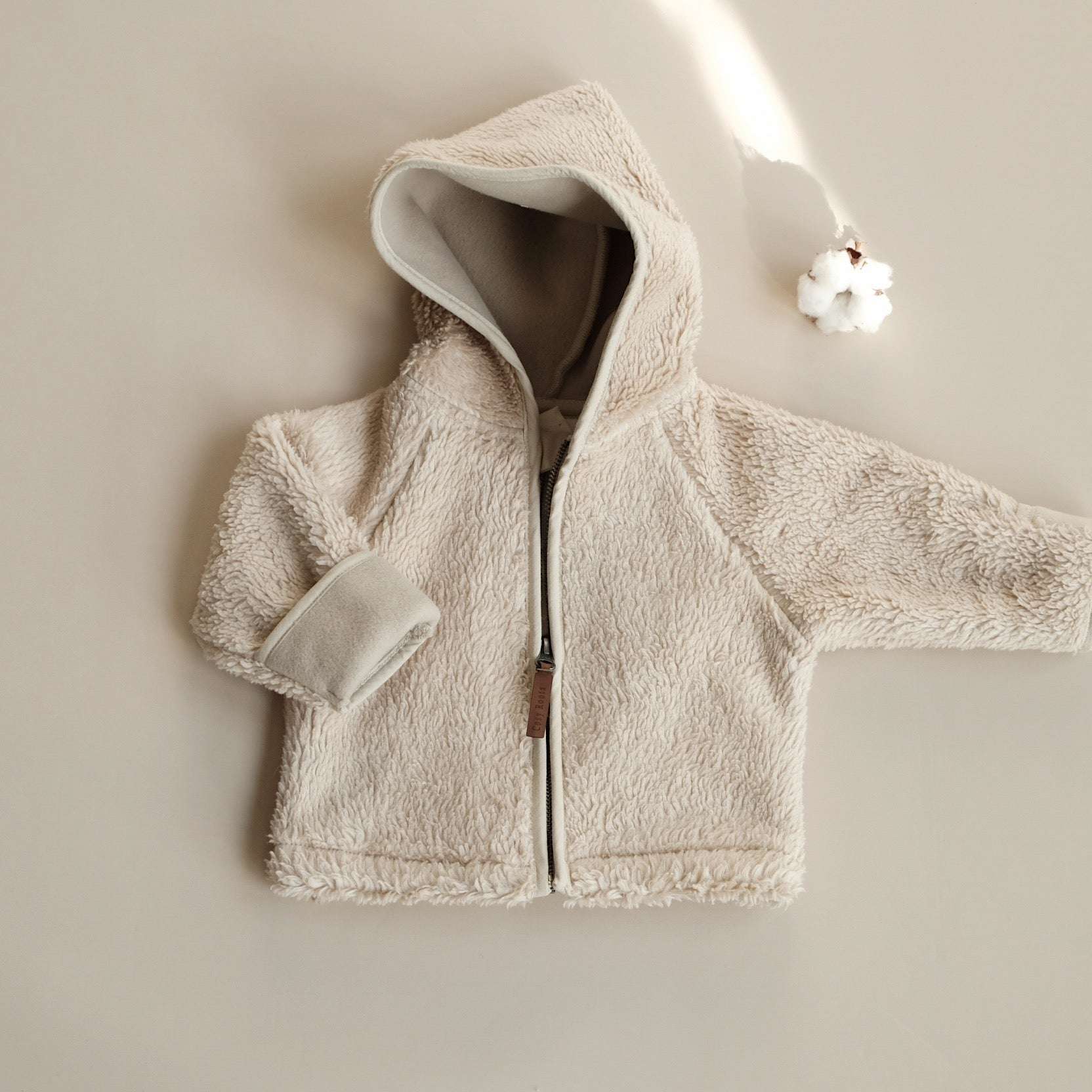 Organic Teddy Jacket - Cream - SALE