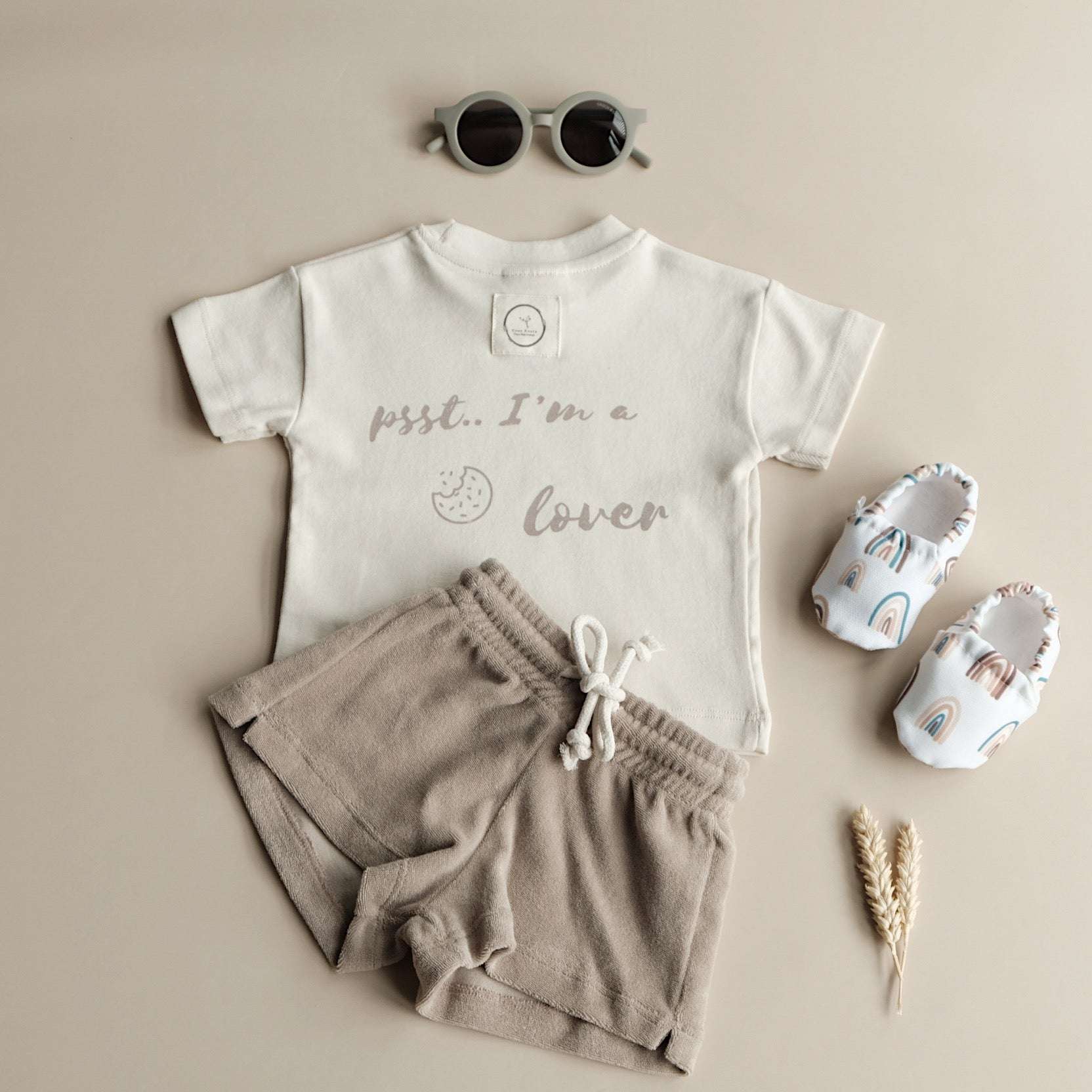 Organic Oversize Shirt - Sand Cookie Lover - SALE