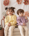Organic Oversize Knit Pulli - Lavender