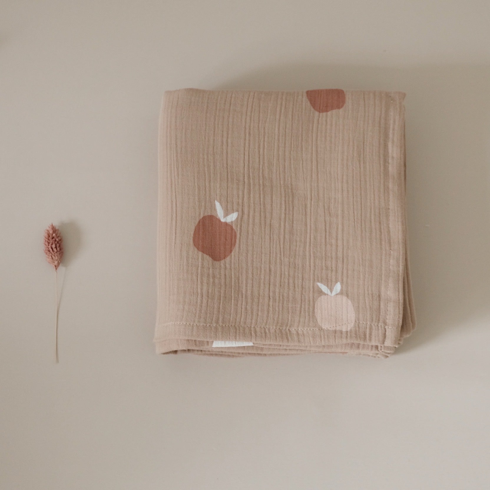 Organic Muslin Swaddle Set - Pure Apple/Sand