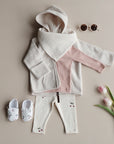 Organic Fleece Jacket - Light Beige Melange