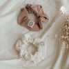 Organic Muslin Scrunchies - Walnut/Sand