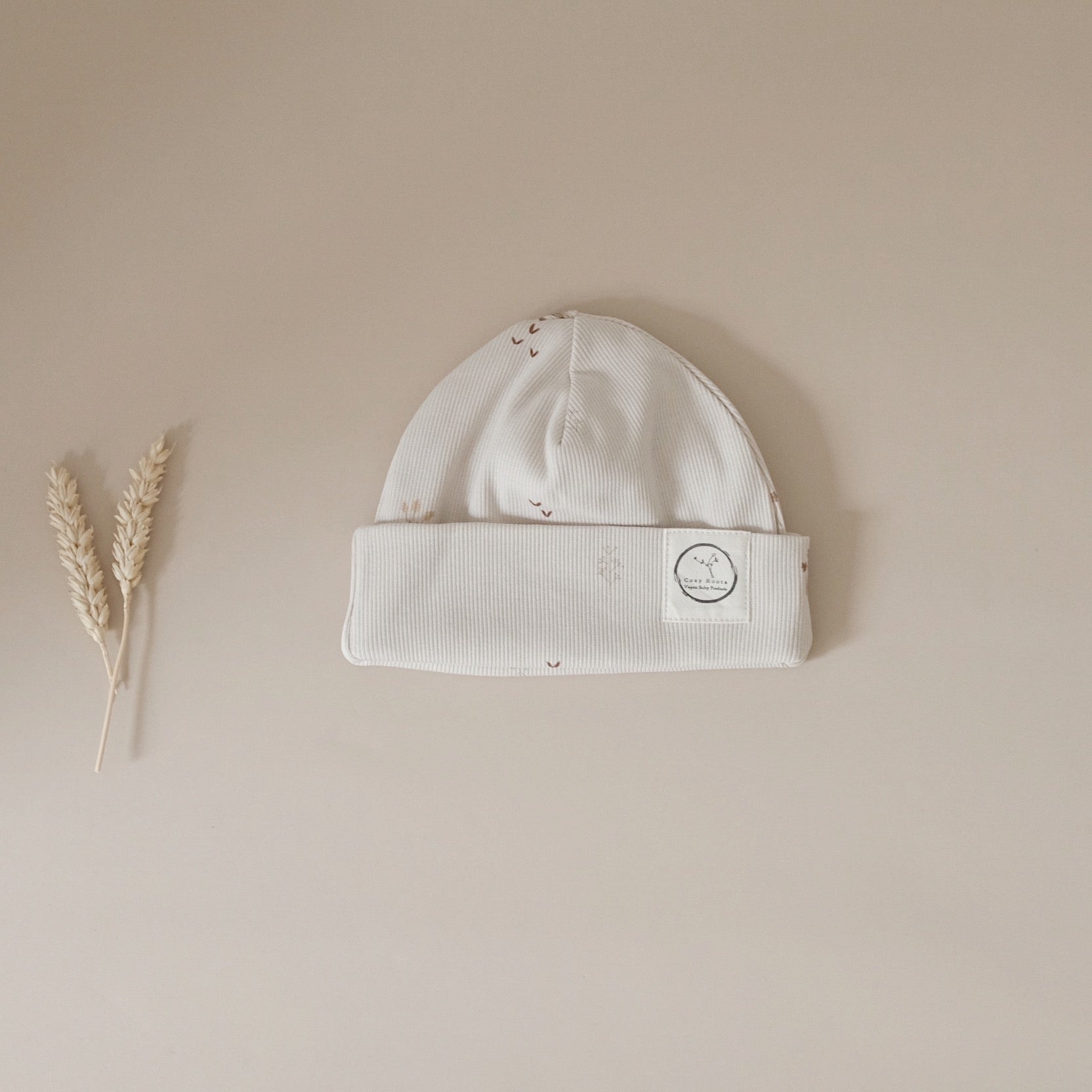 Organic Rib SET - Beanie &amp; Scarf - Wildflowers