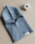 Organic Knit Balaclava - Dusty Blue