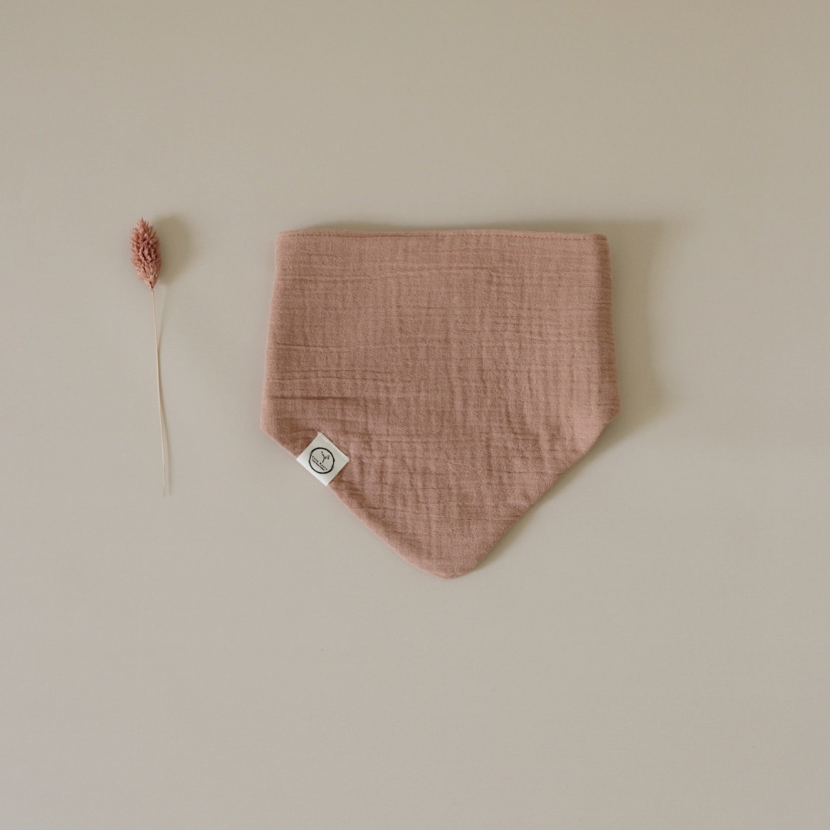 Organic Muslin Bibs - Walnut/Sand
