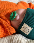 GOTS Organic Knit Beanie - Forest Green