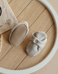 Organic Fleece Booties - Light Grey Melange
